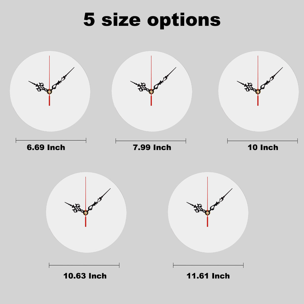 Sublimation Blank Clocks Wood DIY Round 6.9" 7.9" 10" Wall Clock Battery Operated for Home Kitchen Office School Hotel_ miki