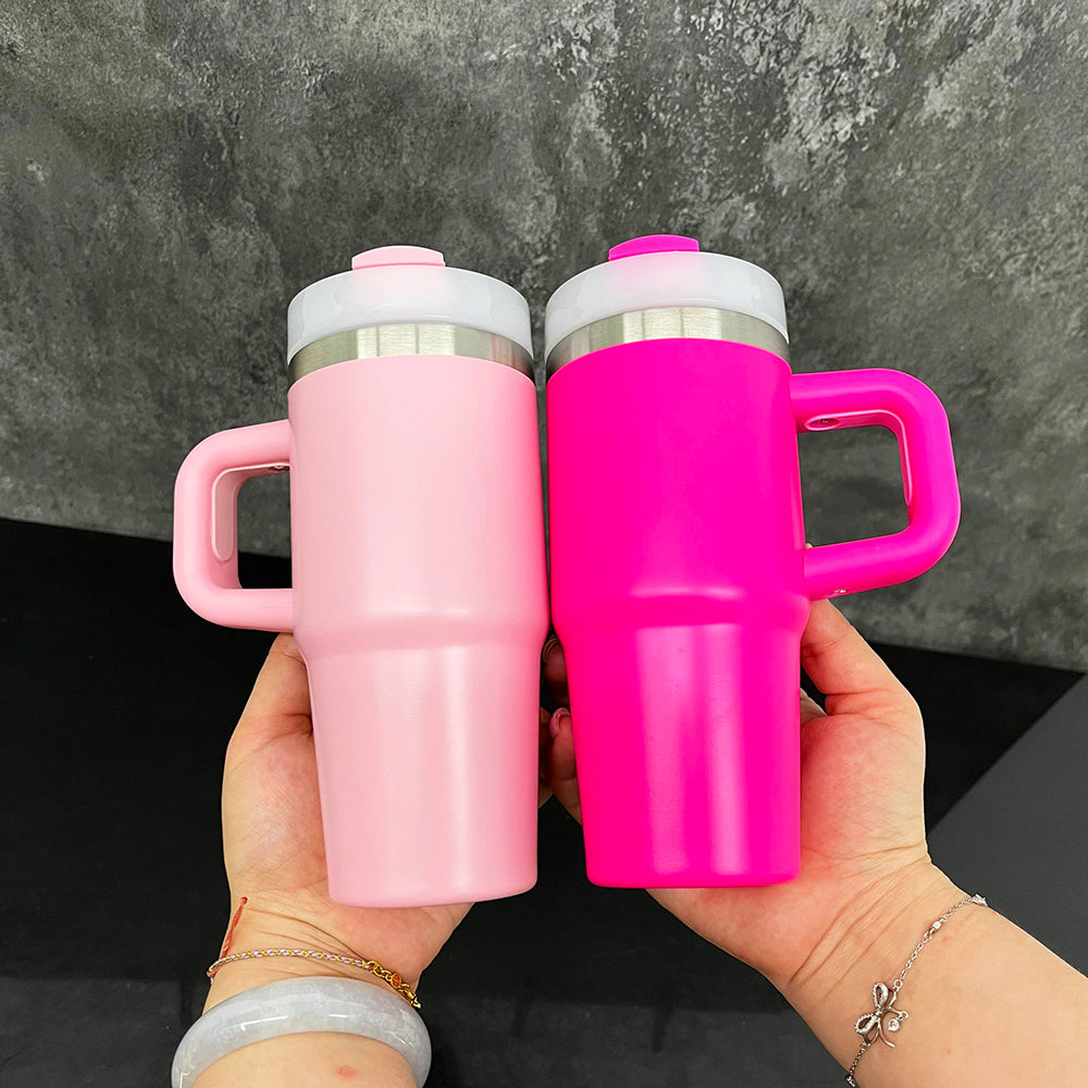 Stanley style sublimation 14oz baby tumbler with lid and straw_miki