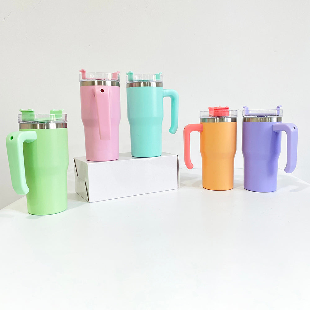 🔥USA RTS sublimation matte 20oz kids tumblers with handle_miki