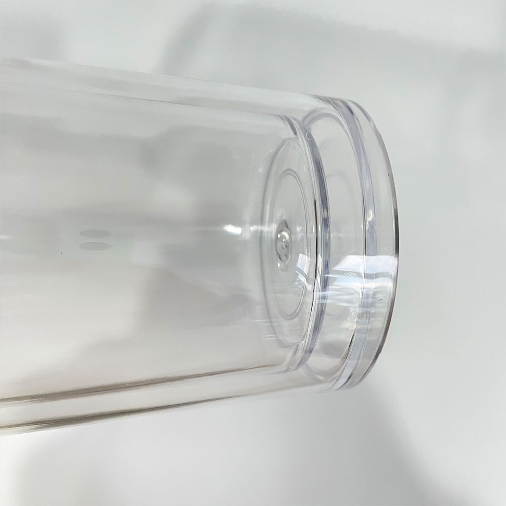 USA RTS_ Pre-Drilled Double Wall Clear Snow Globe 24 OZ Reusable Boba Tea Cup with Wide Straw and Leak Proof Lid Plug_ miki