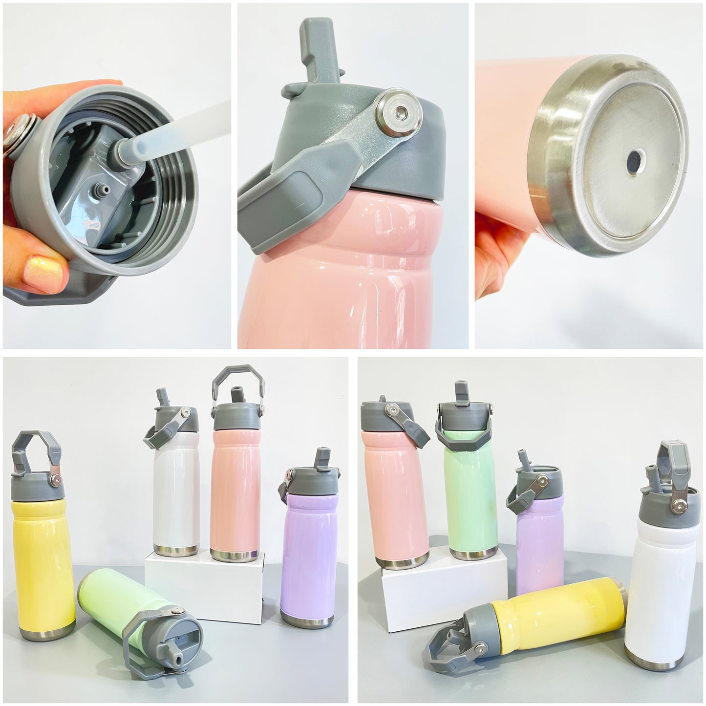 sublimation 22oz macaron colored flip straw bottles_miki