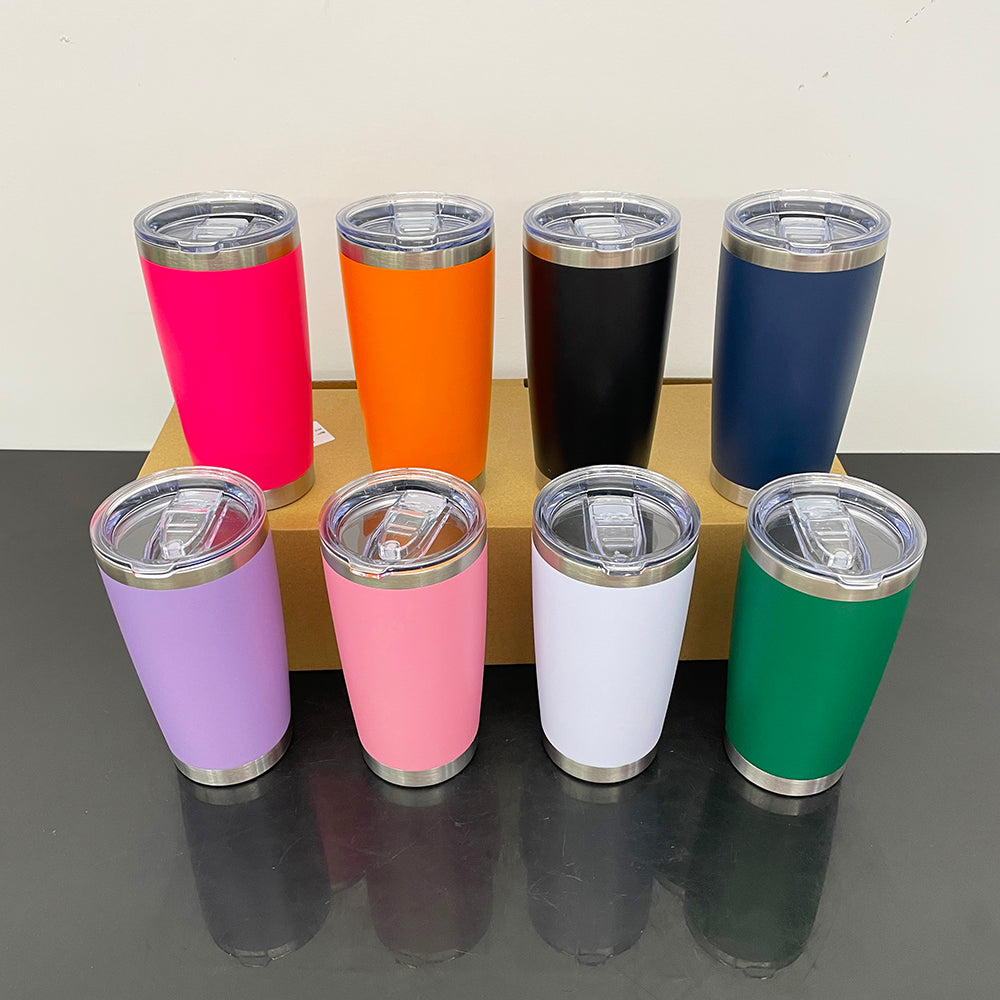 Powder Coated 20oz Regular Base Yeti Style Coffee Mug With Slide Lid For Laser Engraving_ Miki
