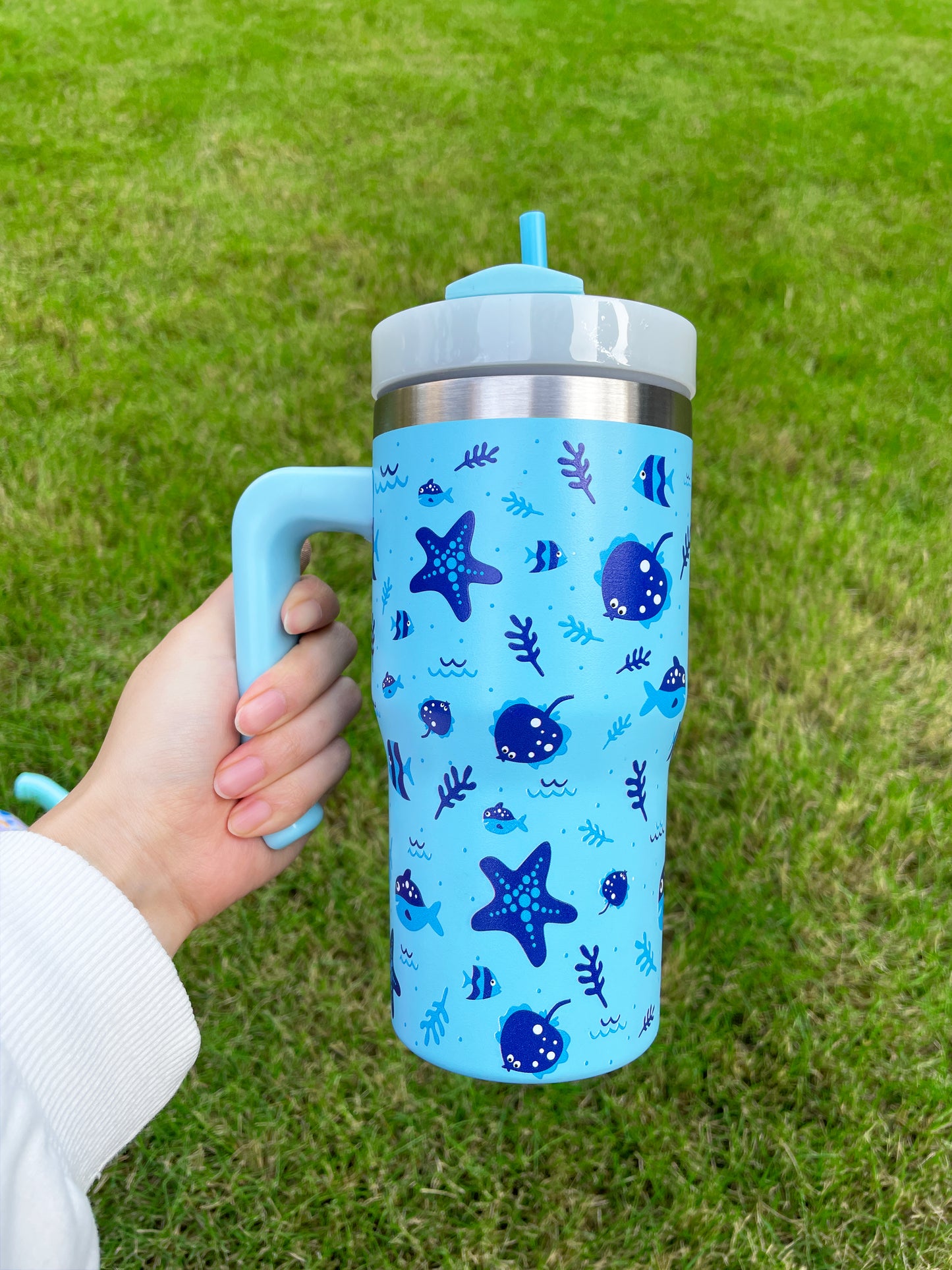 3D Cute Design Printed H2.0 20oz Kids Tumblers with Handle_ miki