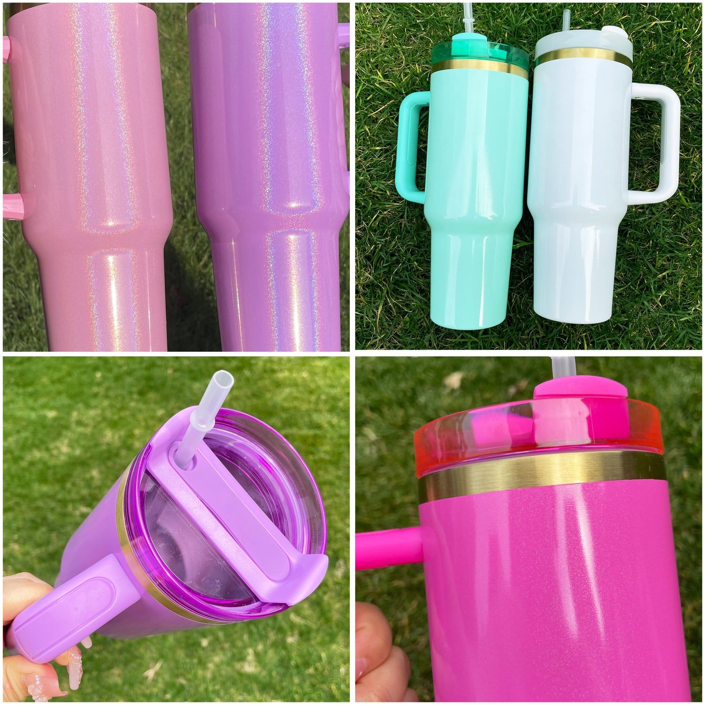 H2.0 gold plated 40oz shimmer tumbler for laser engraving and sublimation_miki