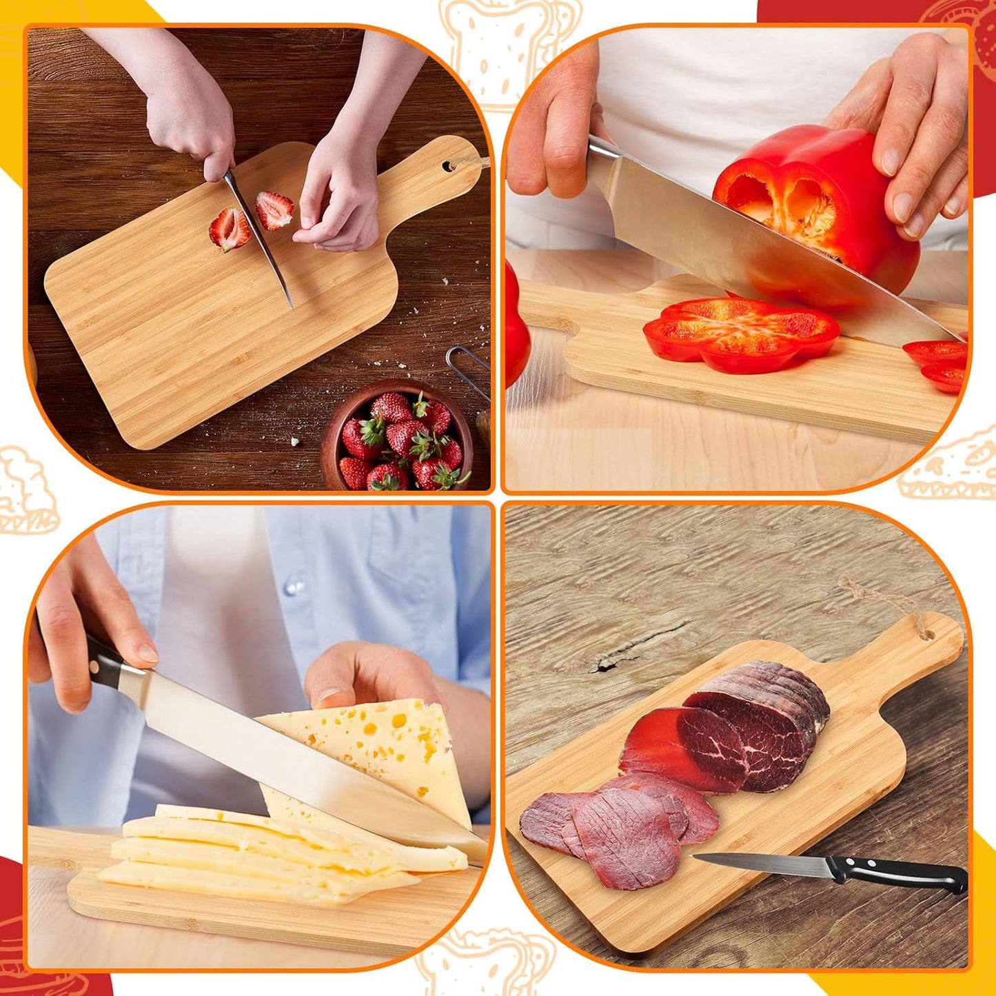 Blank Kitchen Bamboo Cutting Board With Handle For Laser Engraving_miki