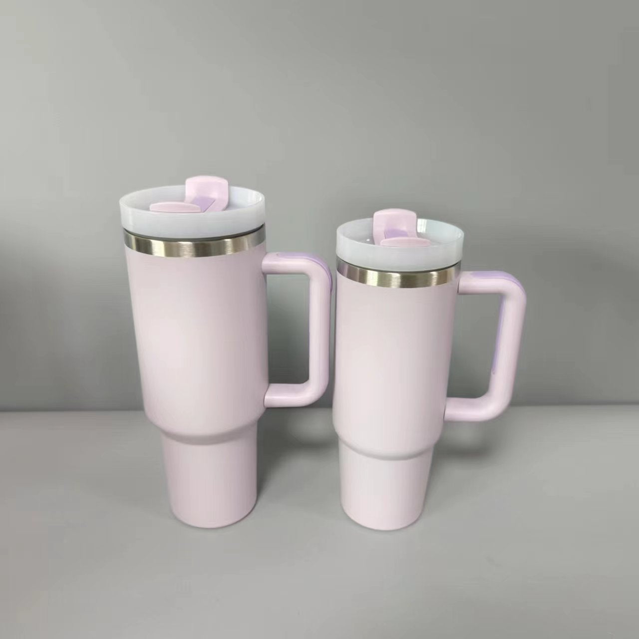 New colors powder coated 30oz 40oz stainless steel tumbler with lid and straw for laser engraving _miki