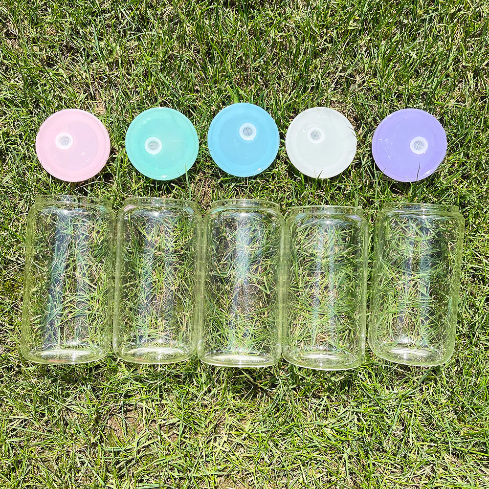 16oz sublimation frosted/clear can with colored PP lids_miki