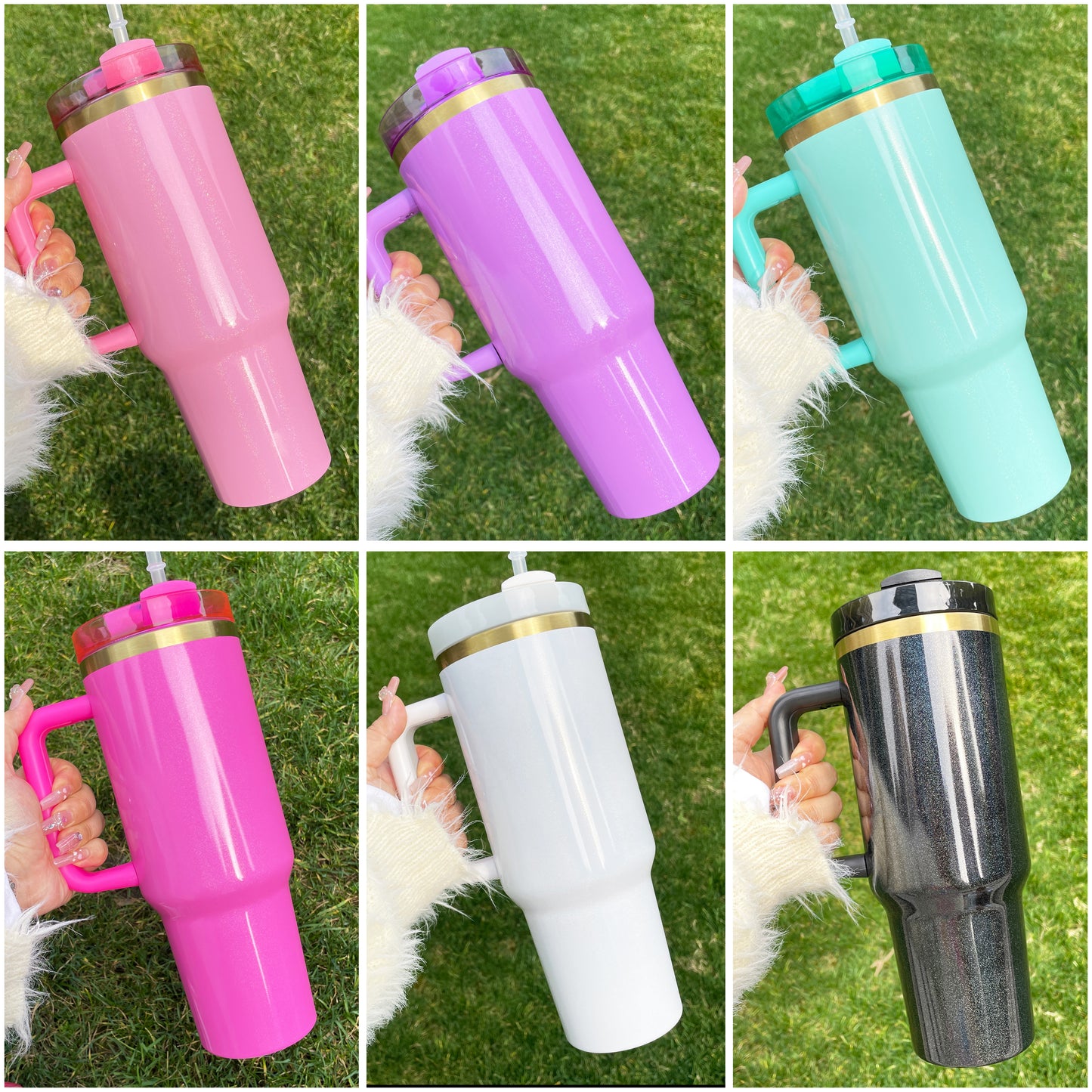 H2.0 gold plated 40oz shimmer tumbler for laser engraving and sublimation_miki