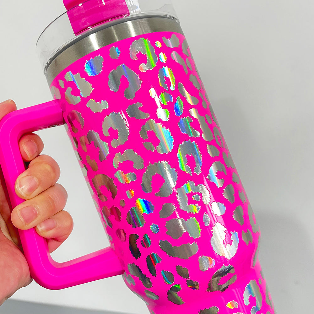 holographic leopard 40oz tumbler_miki