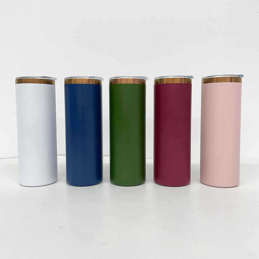 Powder Coated 20oz Rough Copper Plated Stainless Steel Straight Tumblers for Laser Engraving_ miki