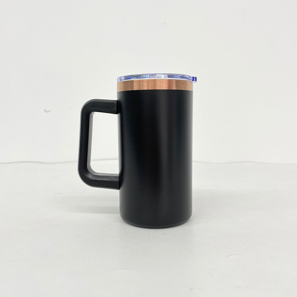 USA Presale_ 20oz Copper/ Rainbow Plated Stainless Steel Coffee Mugs with Removable Handle and Slide Lid for Laser Engraving_ miki