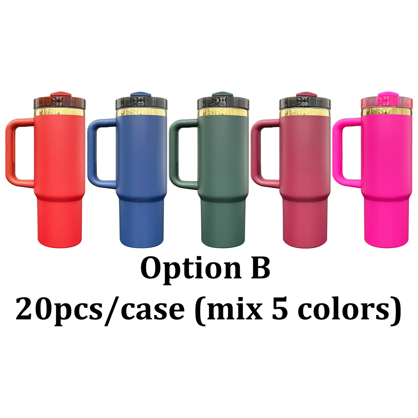 H2.0 30oz mirror gold plated Christmas colored powder coated quencher tumbler for laser engraving_miki