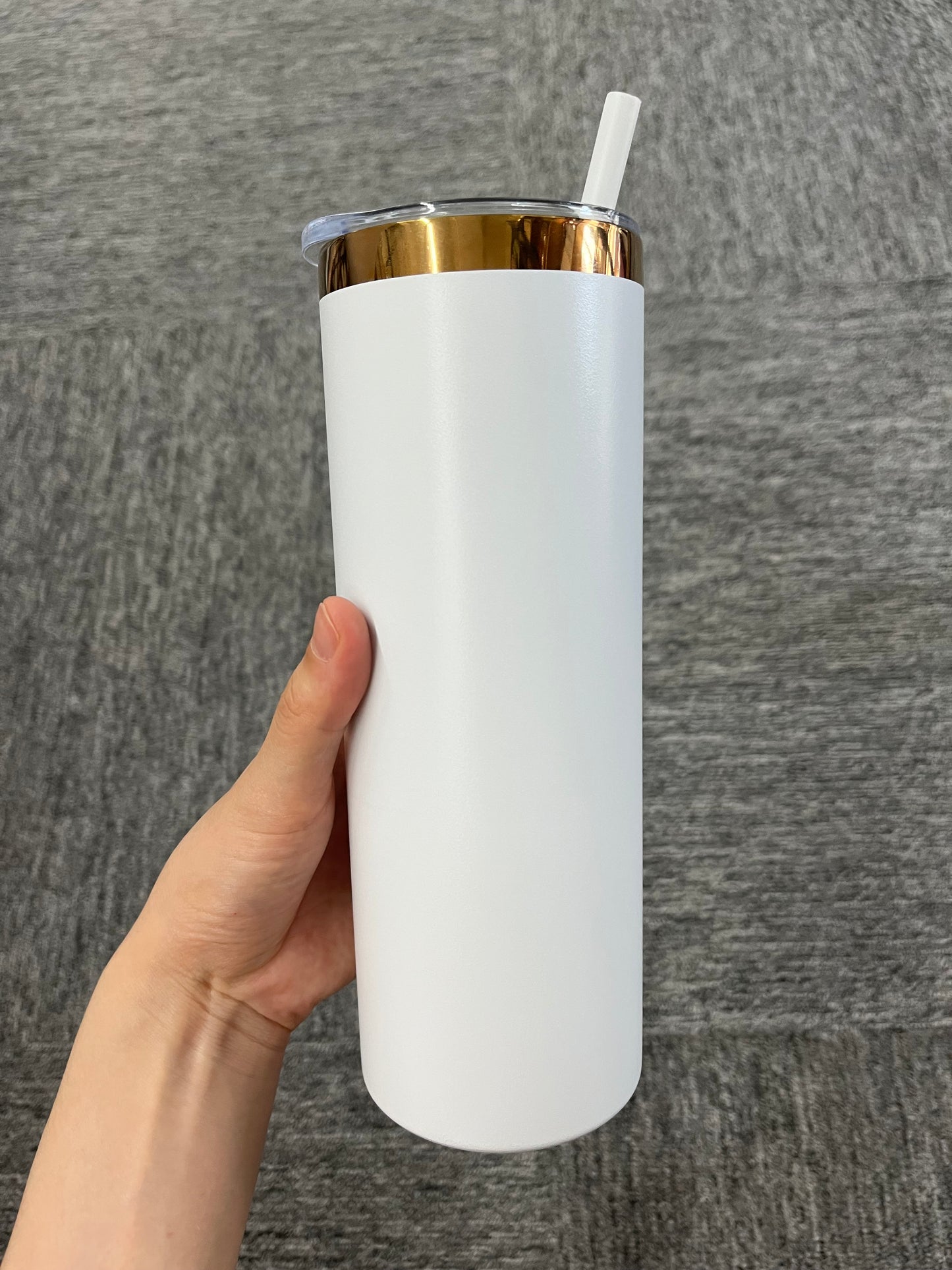 powder coated 20oz mirror copper underneath stainless steel straight tumblers for laser engraving_miki