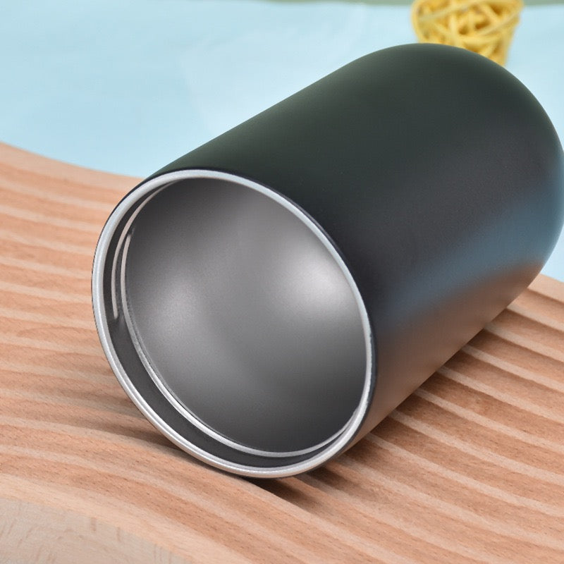 Cute 280ml stainless steel insulated cup coffee milk mug with lid and straw_miki