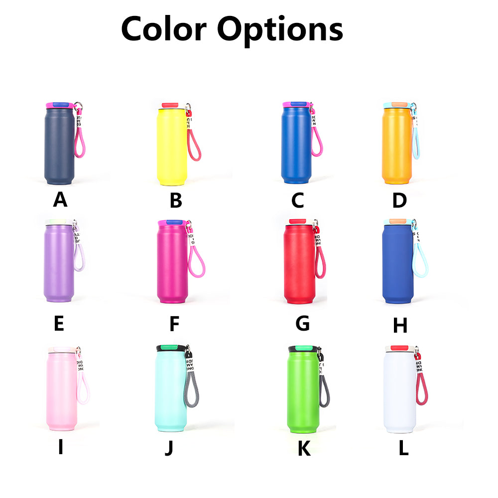 Powder Coated 500ml Macaron Colored Stainless Steel Cola Tumbler Cans with Lid and Strap for Laser Engraving_ miki