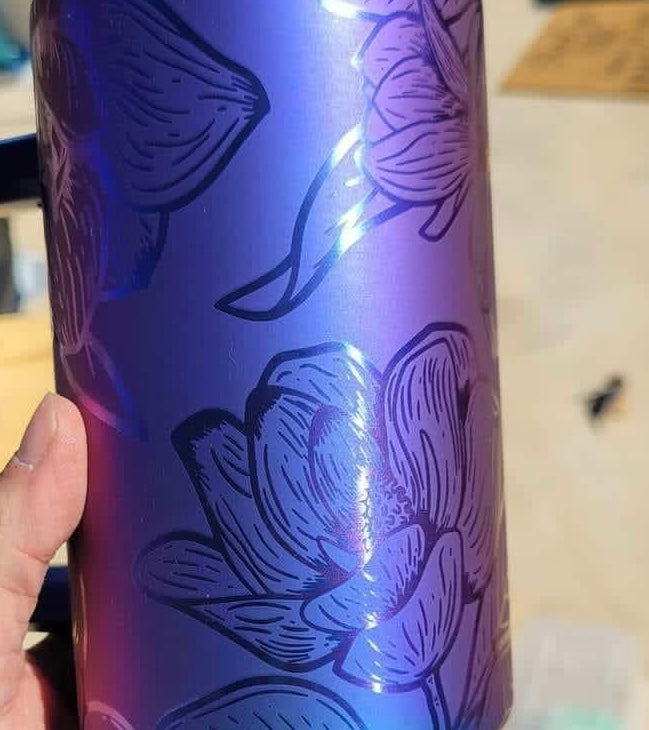 🔥40oz H2.0 ion plating rubber paint blue-violet ombre tumblers for laser engraving_miki