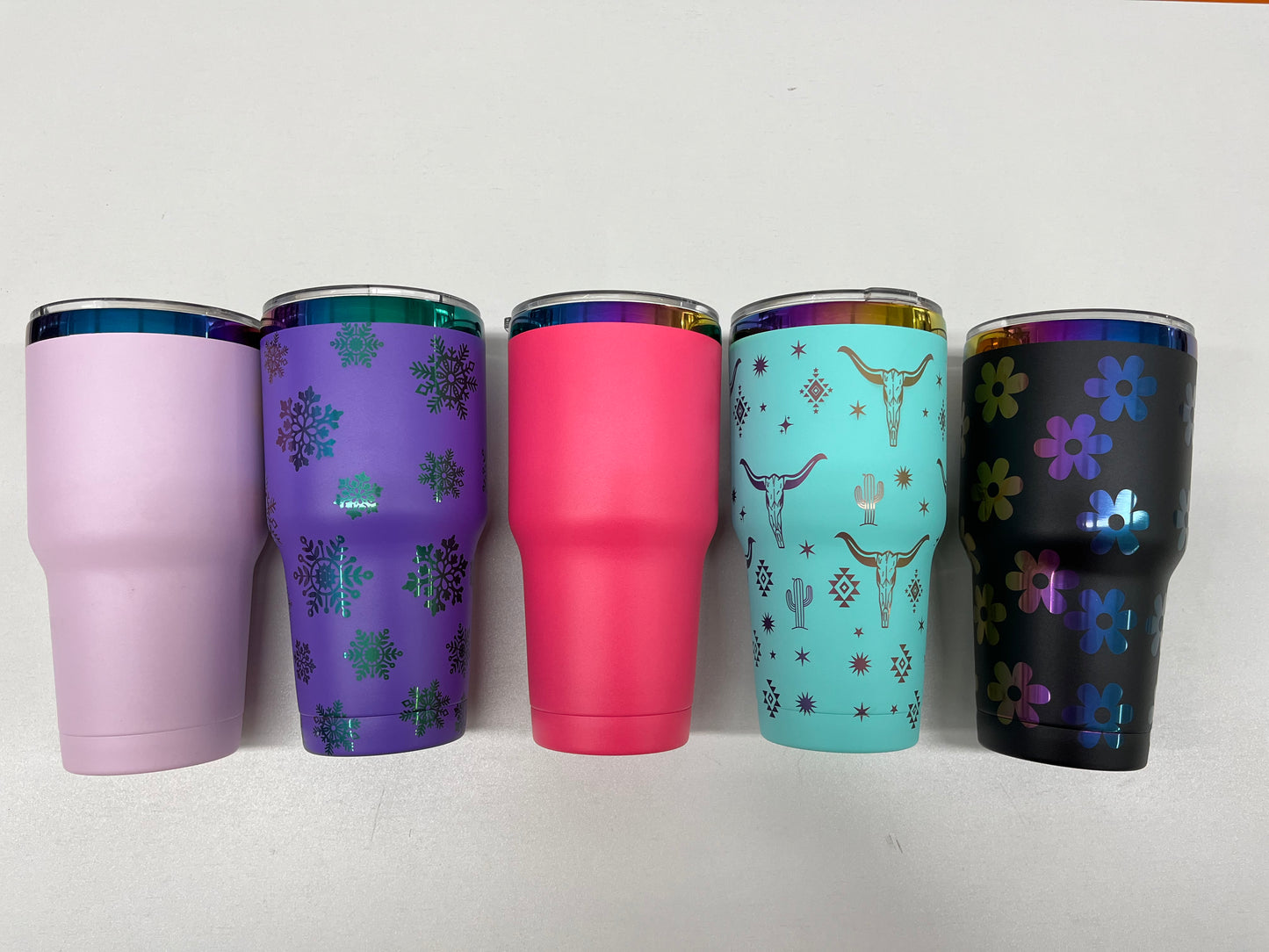 powder coated yeti 30oz rainbow plated yeti car tumbler with color lids _miki