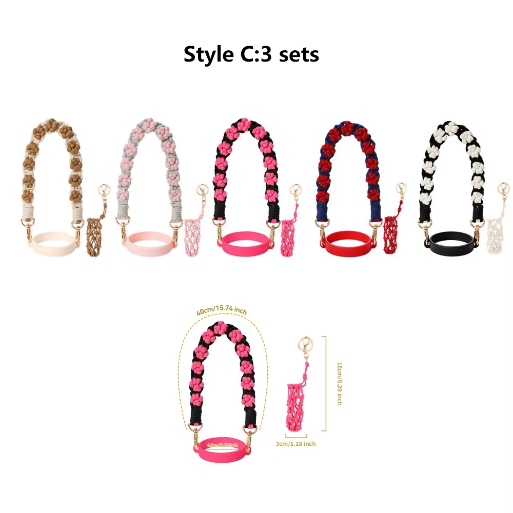 Durable Water Bottle Handle Strap Handwoven Strap Accessories Fits Most 16-40oz Water Bottles_ miki