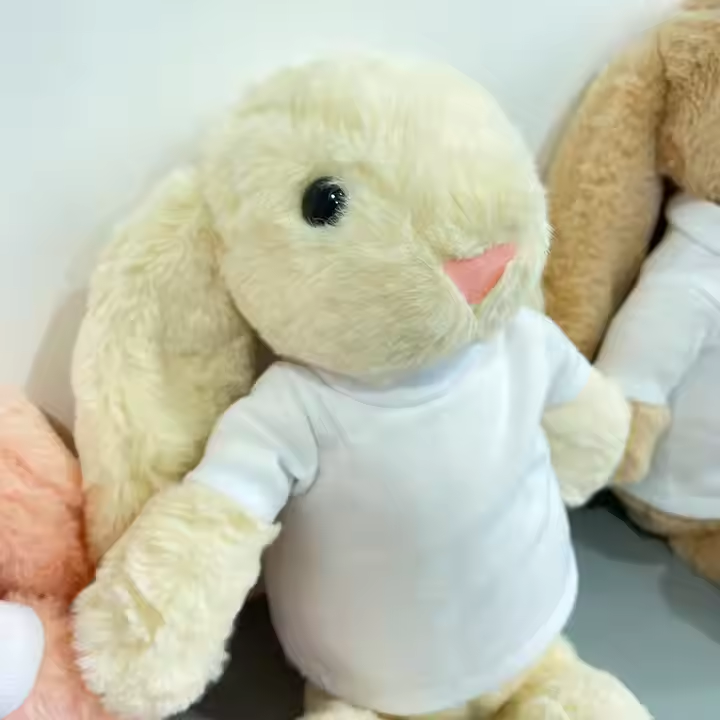 Easter Bunnies Toys With removeable white Sublimation T shirts_miki