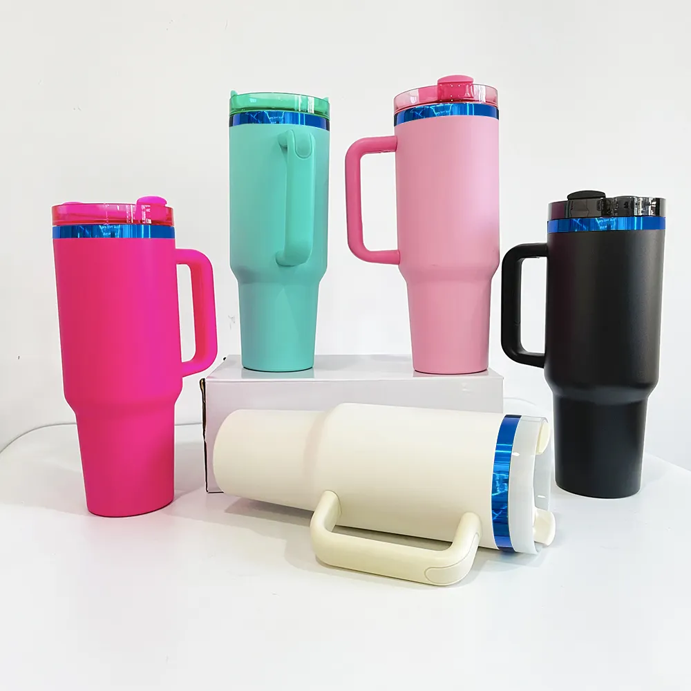 blue underneath colorful powder coated 40oz quencher tumblers for laser engraving_miki