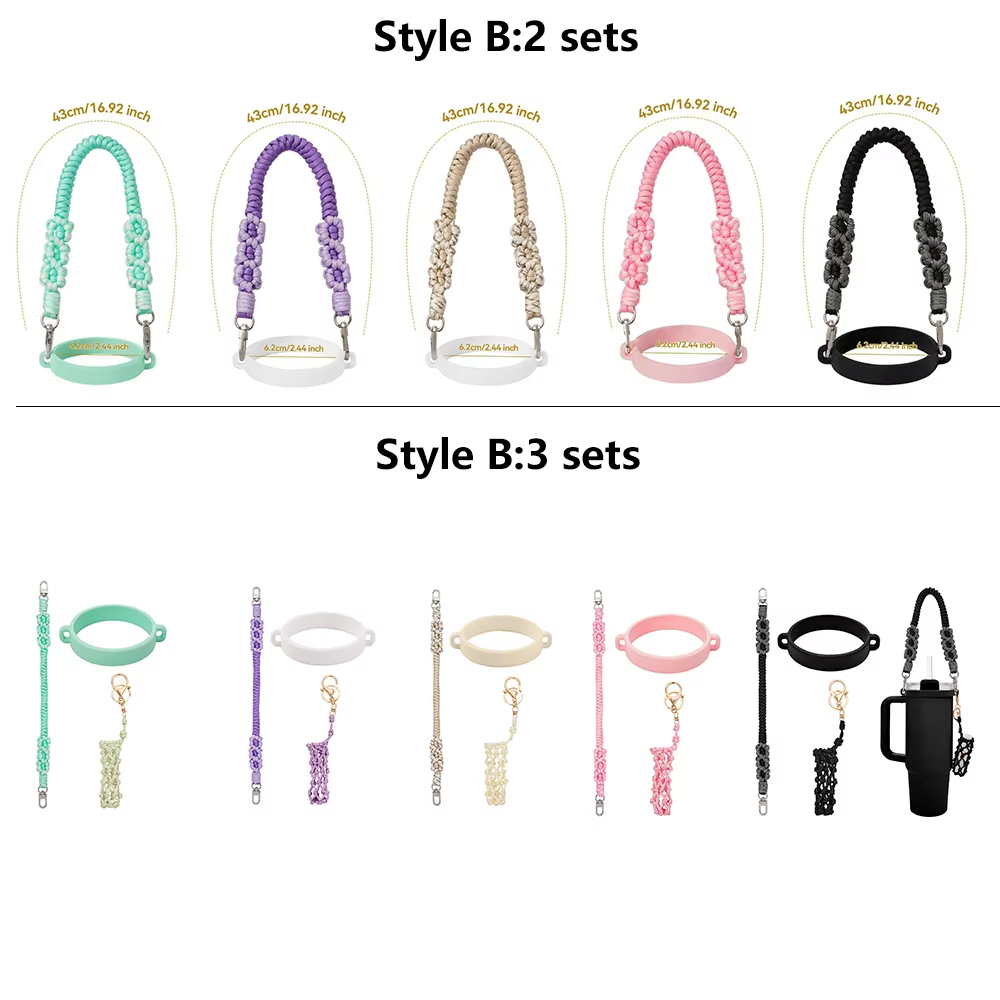 Durable Water Bottle Handle Strap Handwoven Strap Accessories Fits Most 16-40oz Water Bottles_ miki