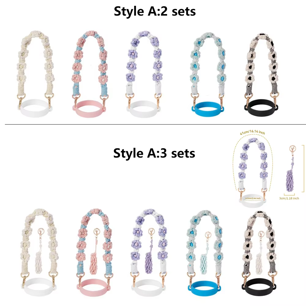 Durable Water Bottle Handle Strap Handwoven Strap Accessories Fits Most 16-40oz Water Bottles_ miki