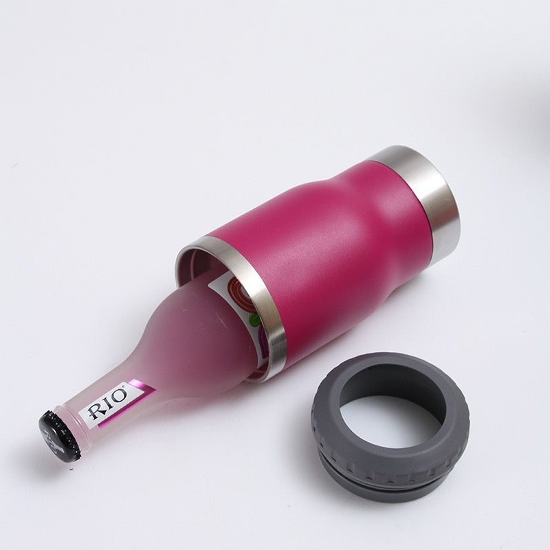 powder coated 4 in 1 stainless steel can cooler 14oz for laser engraving_miki
