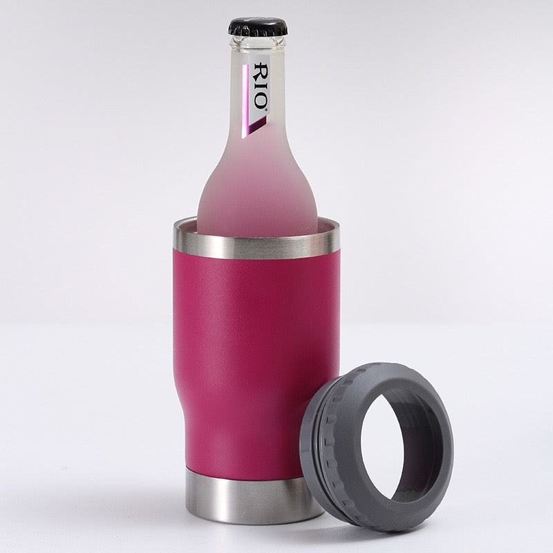 powder coated 4 in 1 stainless steel can cooler 14oz for laser engraving_miki