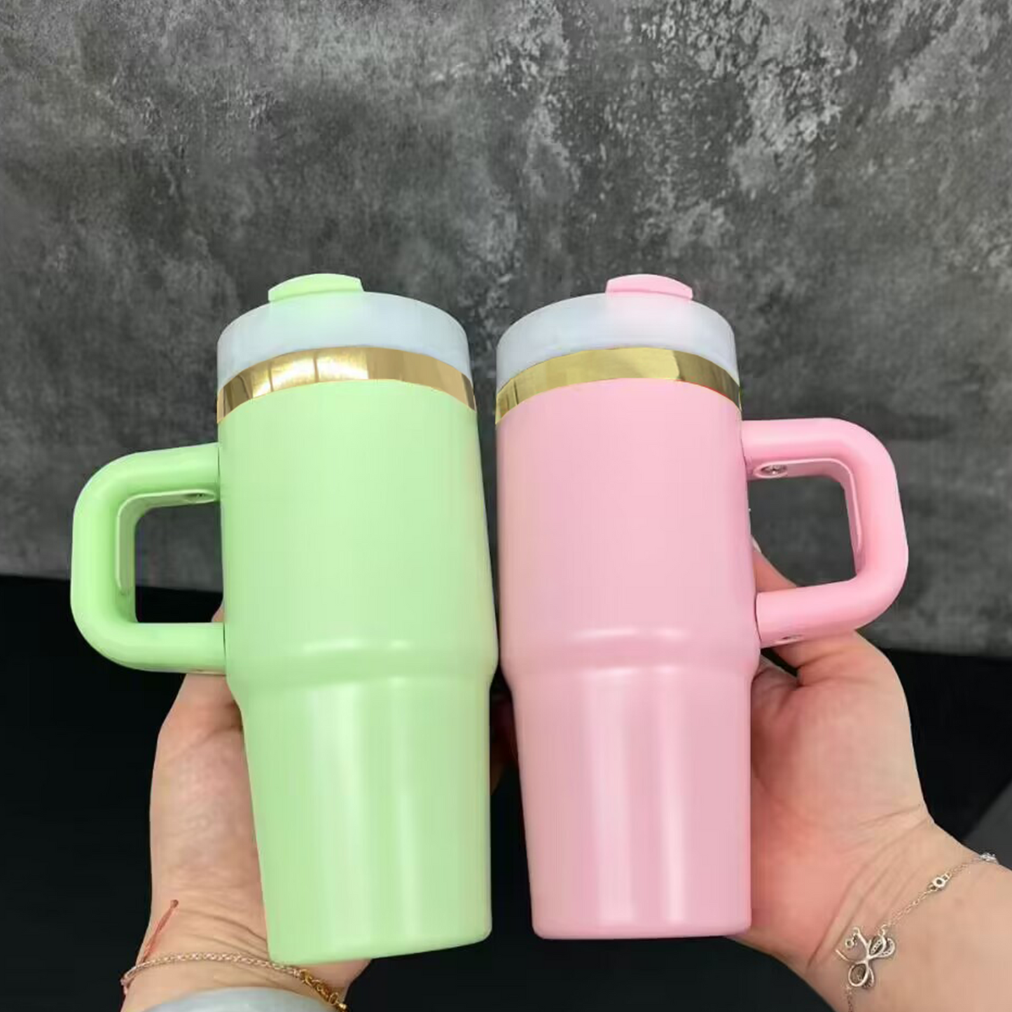USA RTS_ Stanley Style Sublimation 14oz Baby Tumbler With Lid And Straw_miki
