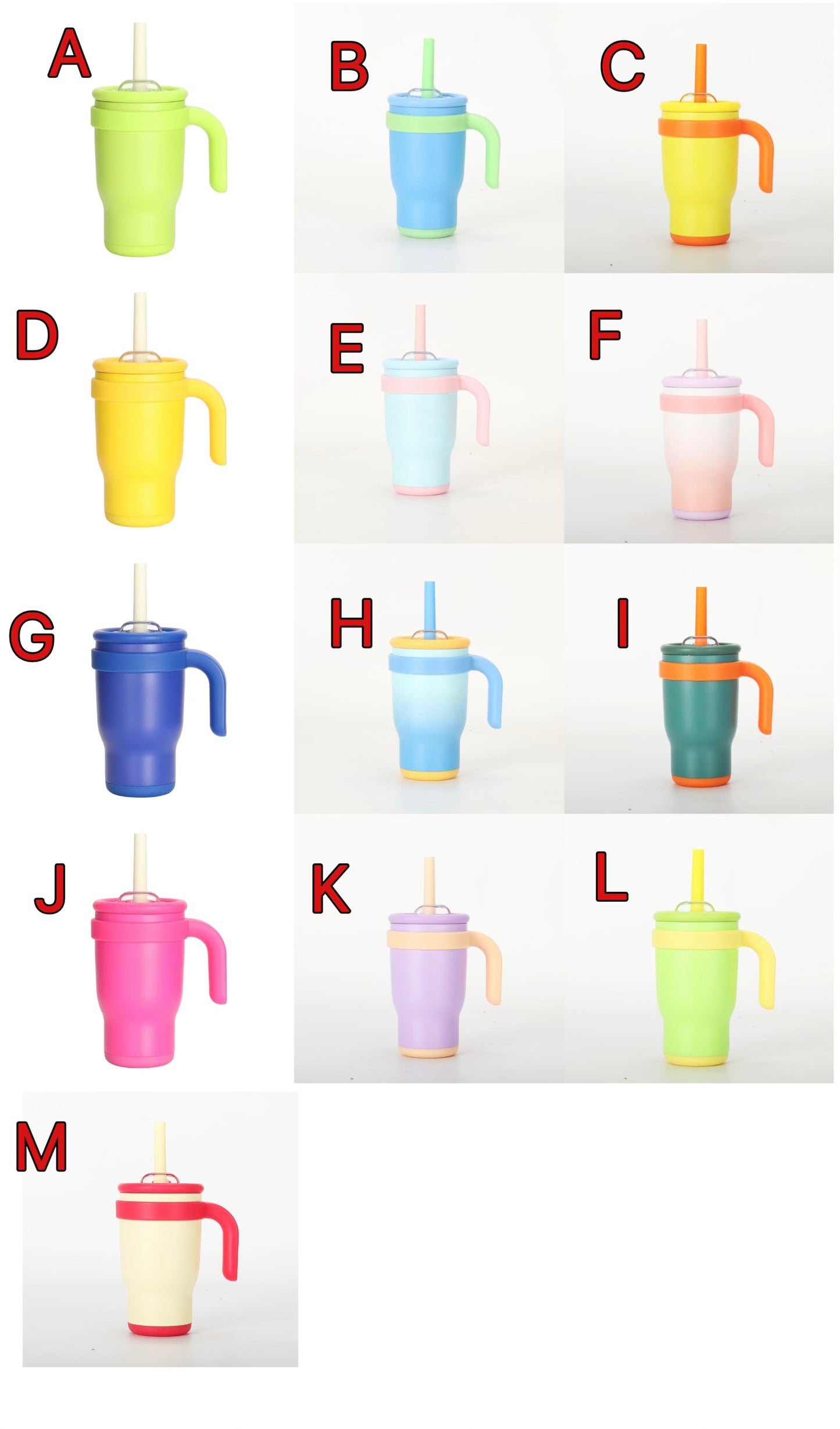 Colored 14oz kids leak proof tumblers with handle for laser engraving_miki