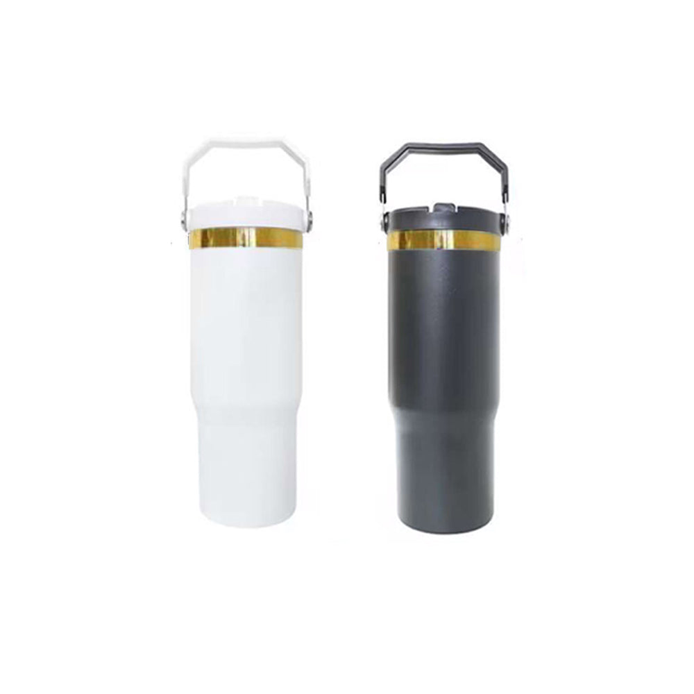 mirror gold underneath 30oz powder coated flip straw water bottle for laser engraved_miki