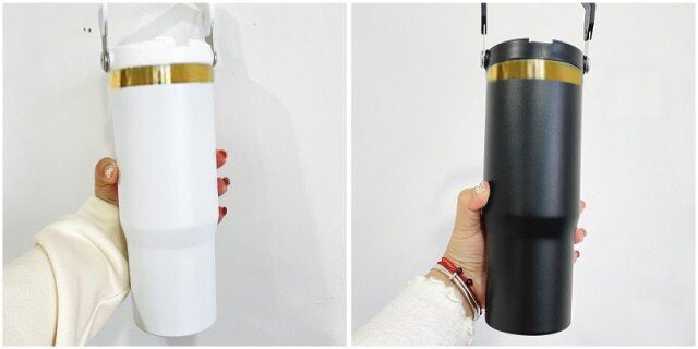 mirror gold underneath 30oz powder coated flip straw water bottle for laser engraved_miki