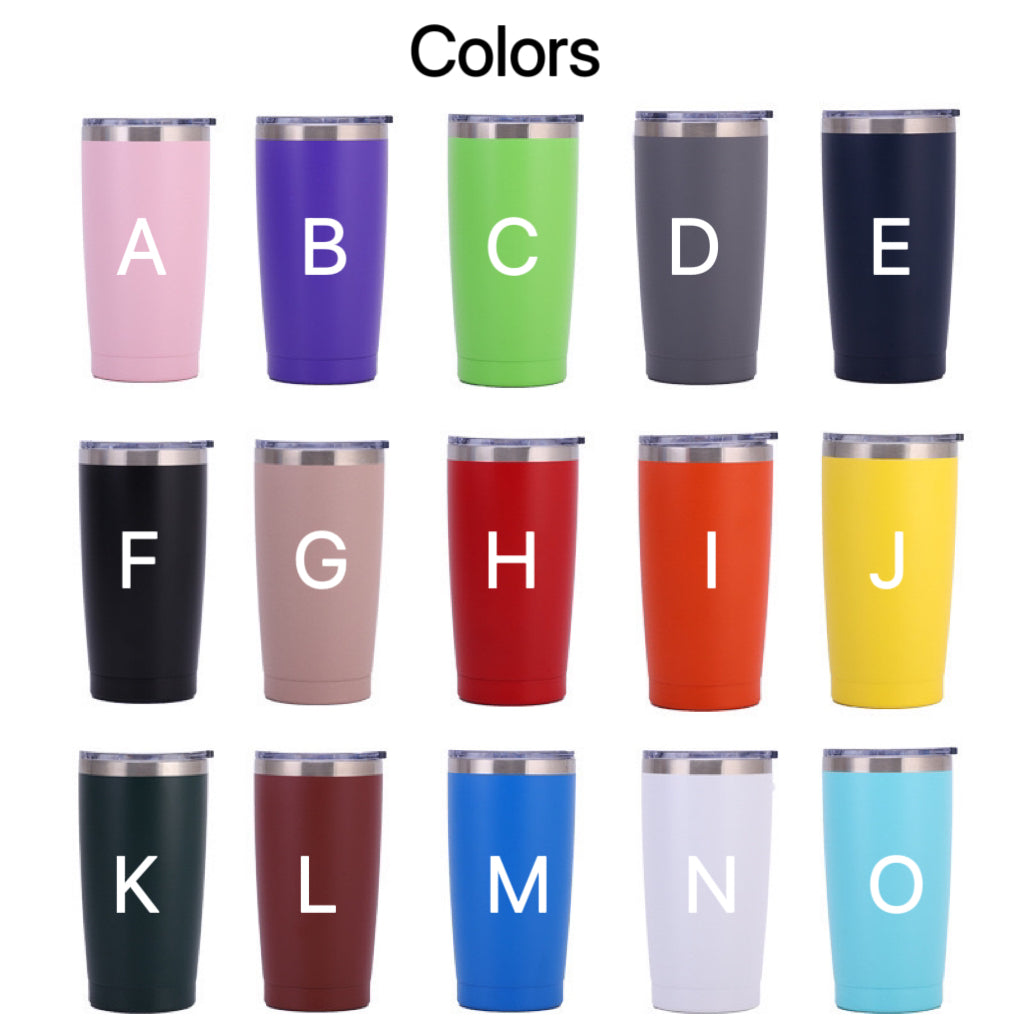 Yeti-Style Powder Coated 20oz Stainless Steel Mug With Sliding Lid For Laser Engraving_Miki
