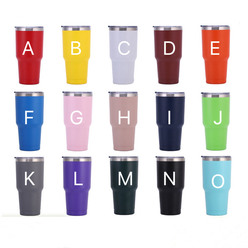 Yeti-Style Powder Coated 30oz Stainless Steel Mug With Sliding Lid For Laser Engraving_Miki