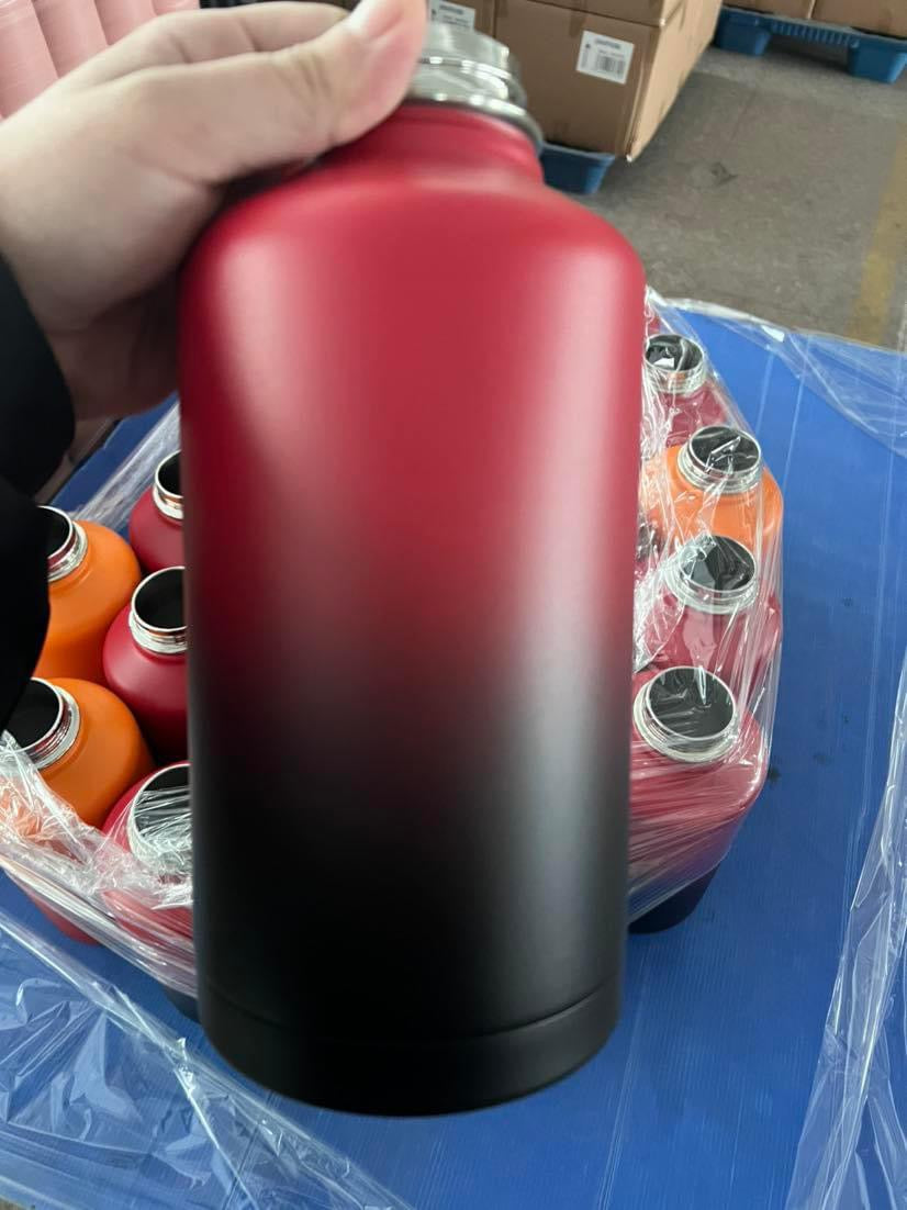 powder coated 64oz sports water bottles with all accessories for laser engraving_miki