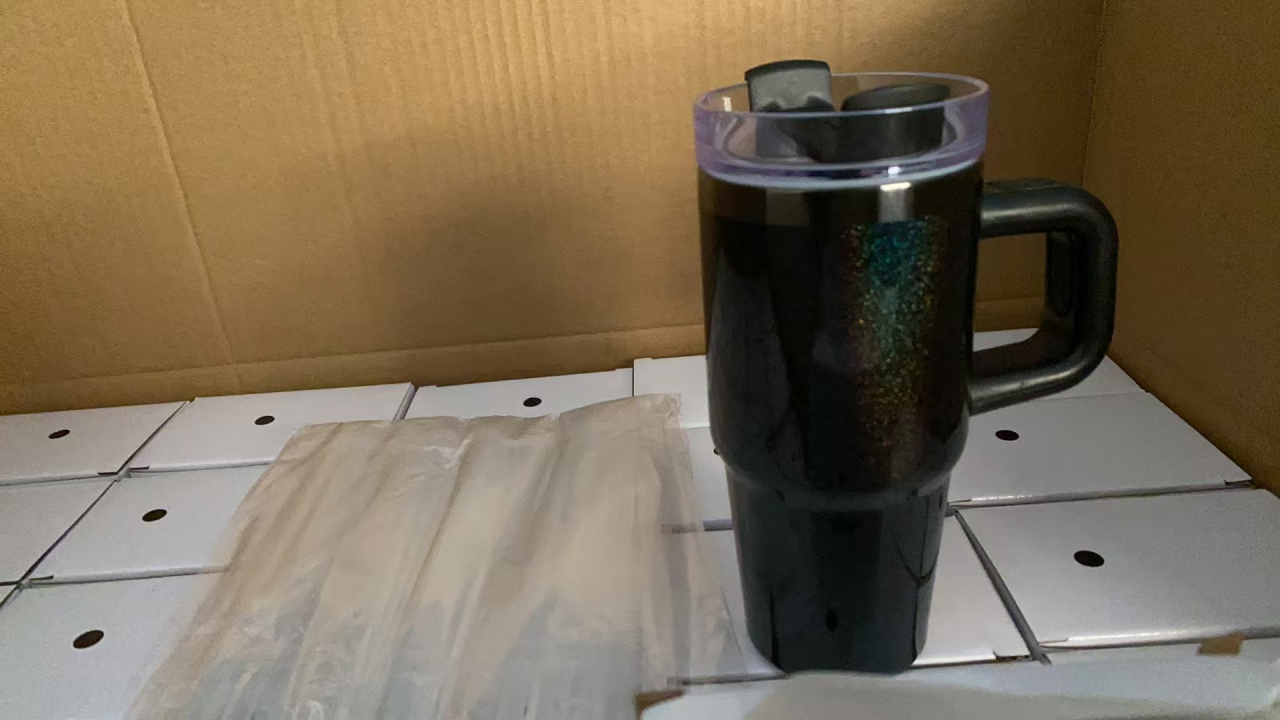 USA RTS_ Midnight Glitz Shimmer Black Plated 14oz 30oz 40oz Quencher Tumbles With Lid And Handle For Laser Engraving_ mik
