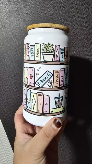 USA RTS_ Sublimation White 16oz Vacuum Insulated Stainless Steel Can With Bamboo Lid And Plastic Lid_ miki