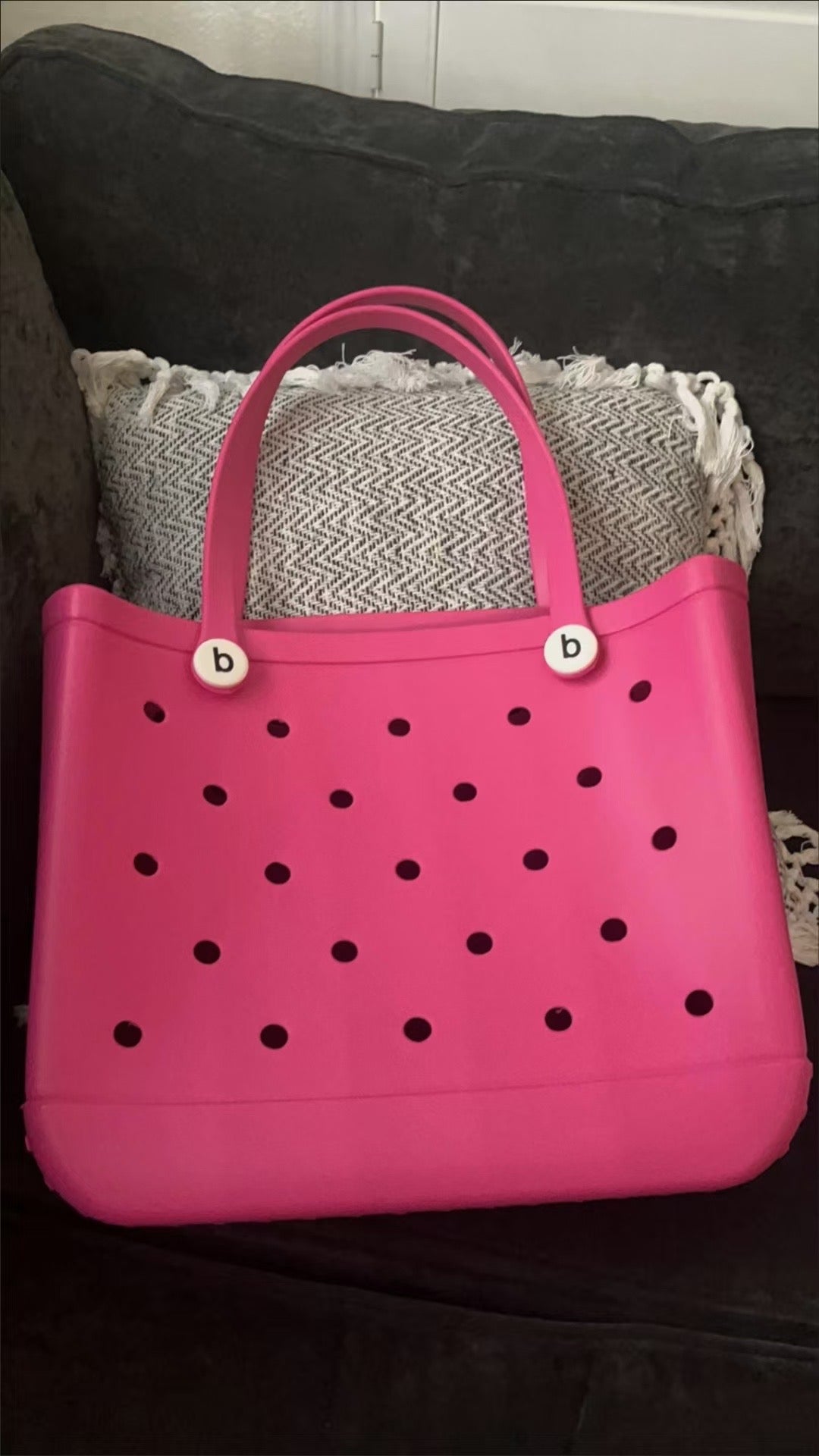 EVA Waterproof Beach Tote Bag Washable Durable Rubber Travel Handbag for Sports Gym Travel Market Outdoor_miki
