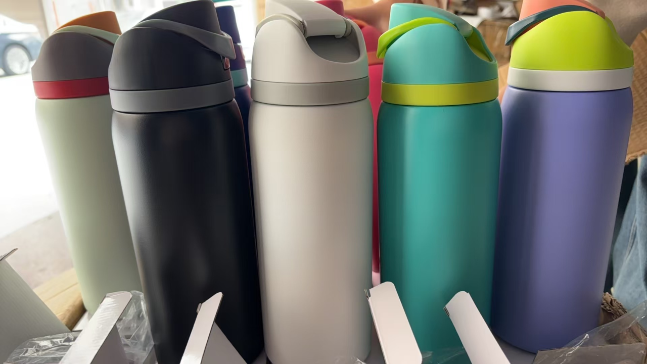 Owala Style Flip Straw Lid 24oz 32oz Insulated Stainless Steel Sports Water Bottles For Laser Engraving_miki