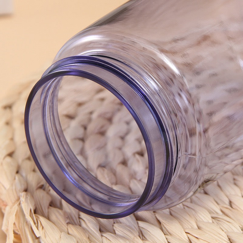 Leak Proof 16oz Durable Plastic Kids Water Bottle with Straw and Pop-Up Spout Cover For School or Travel_ miki