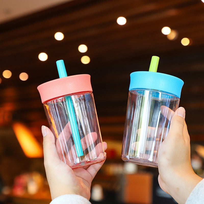 Owala Style 12oz Kids Plastic Cups with Silicone Straw Lid for UV DFT Wraps_ miki
