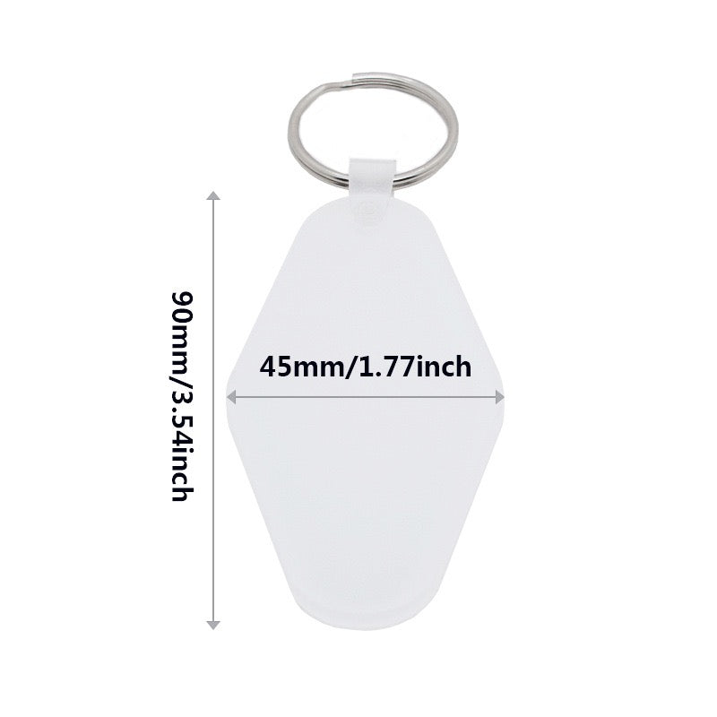 Sublimation Acrylic Hotel Keychain Blank Motel Keychain with Key Rings for DIY Heat Transfer_ miki