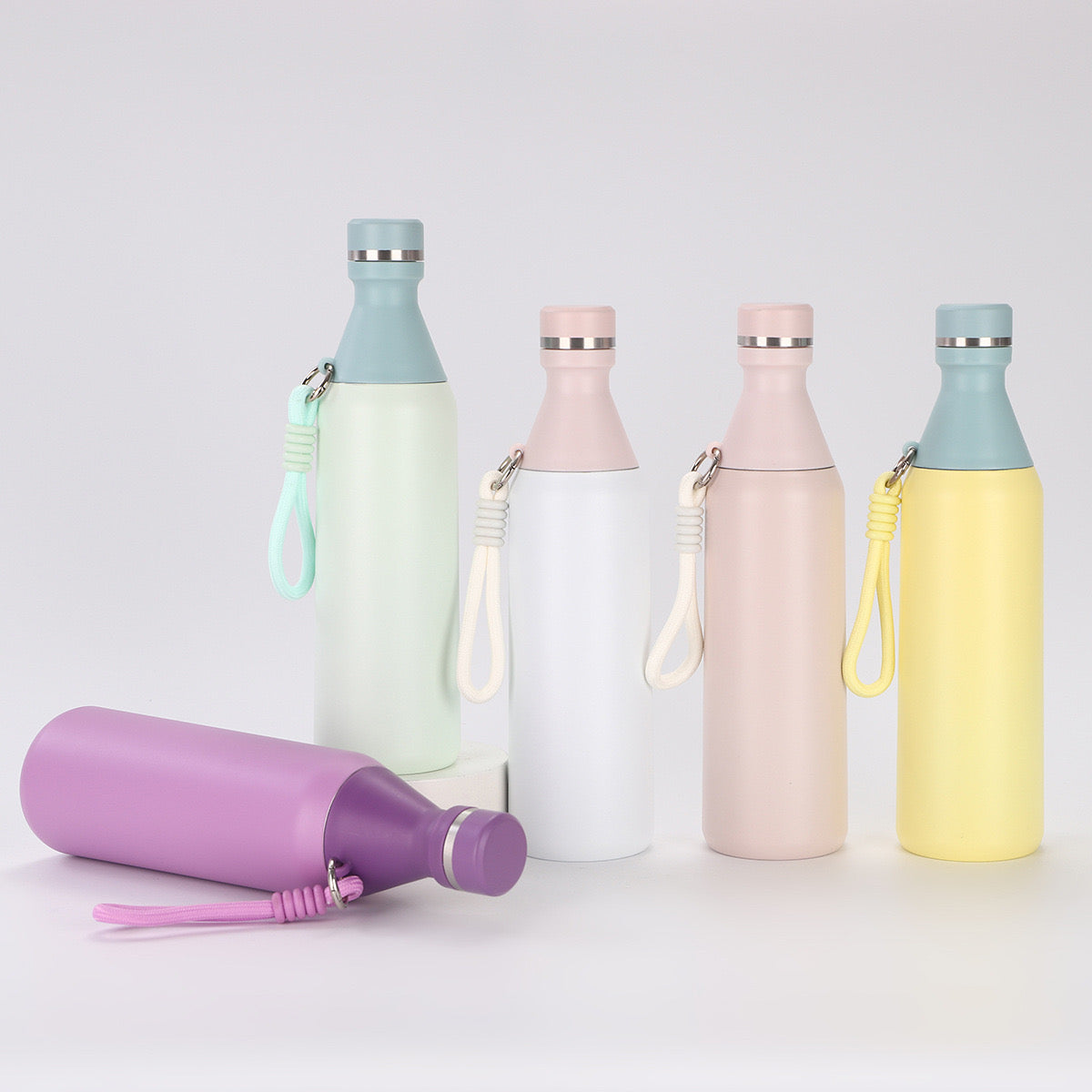 Stanley Style 20oz Slim Bottle Insulated Stainless Steel Sports Bottle Twist off Lid with Leakproof Seal for Travel & Gym_ miki