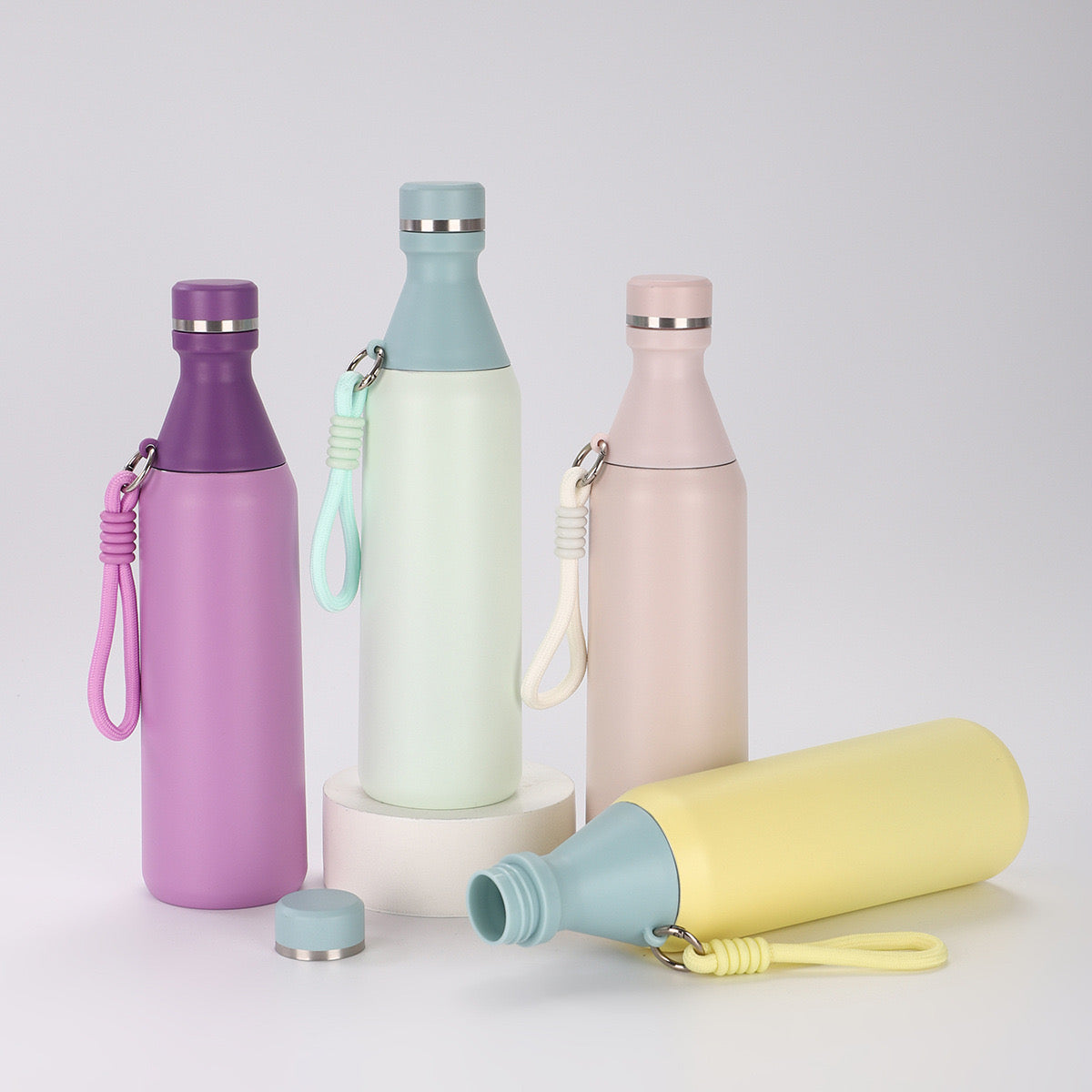 Stanley Style 20oz Slim Bottle Insulated Stainless Steel Sports Bottle Twist off Lid with Leakproof Seal for Travel & Gym_ miki