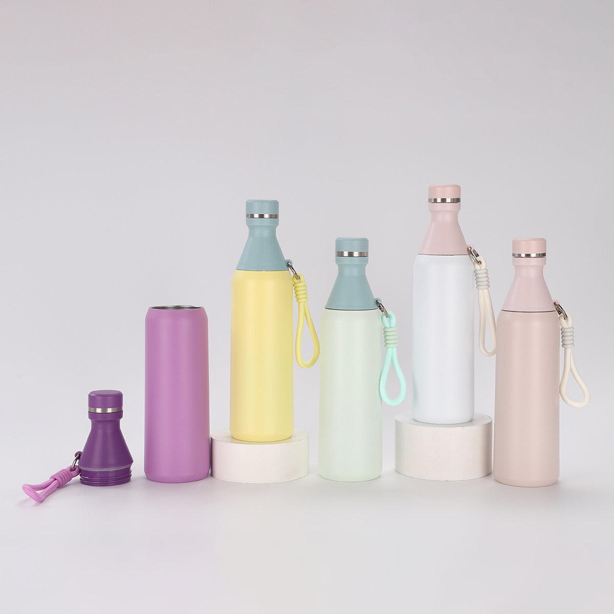 Stanley Style 20oz Slim Bottle Insulated Stainless Steel Sports Bottle Twist off Lid with Leakproof Seal for Travel & Gym_ miki