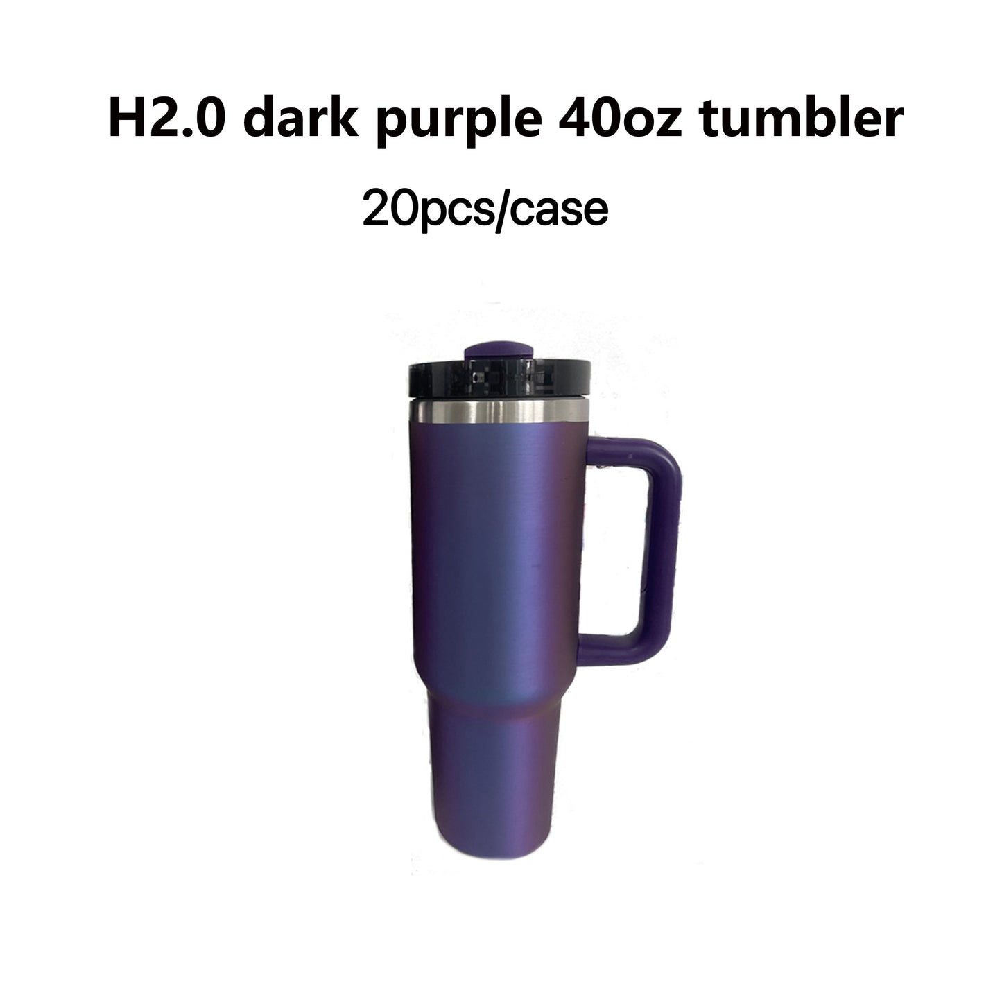 🔥40oz H2.0 ion plating rubber paint blue-violet ombre tumblers for laser engraving_miki
