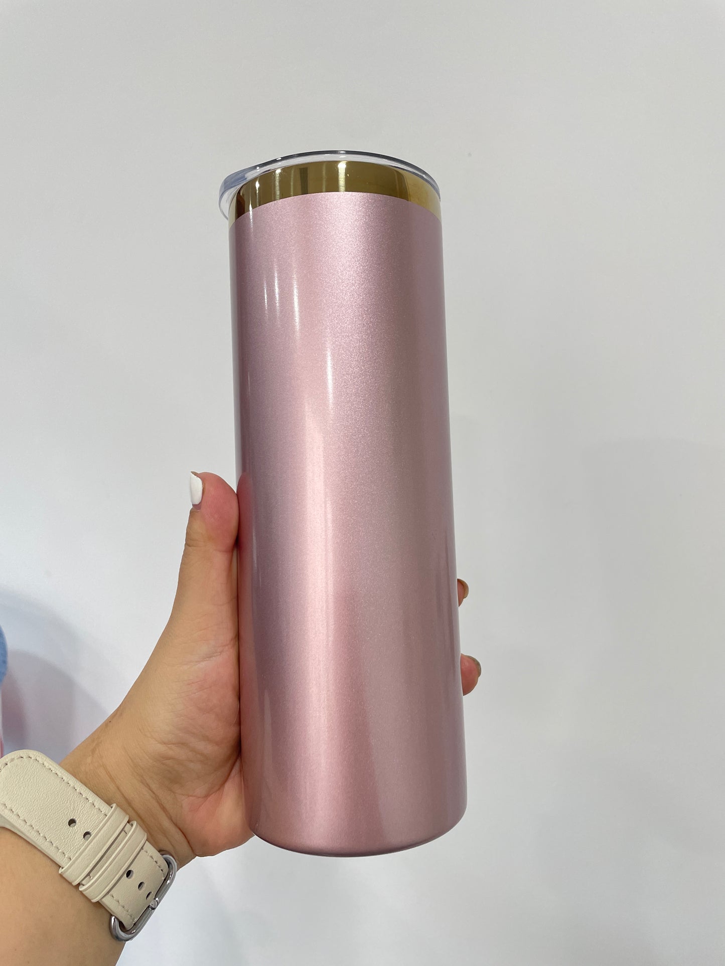 20oz 30oz Rose Pink with Gold Plated Tumblers for Sublimation and Laser engraving_ miki