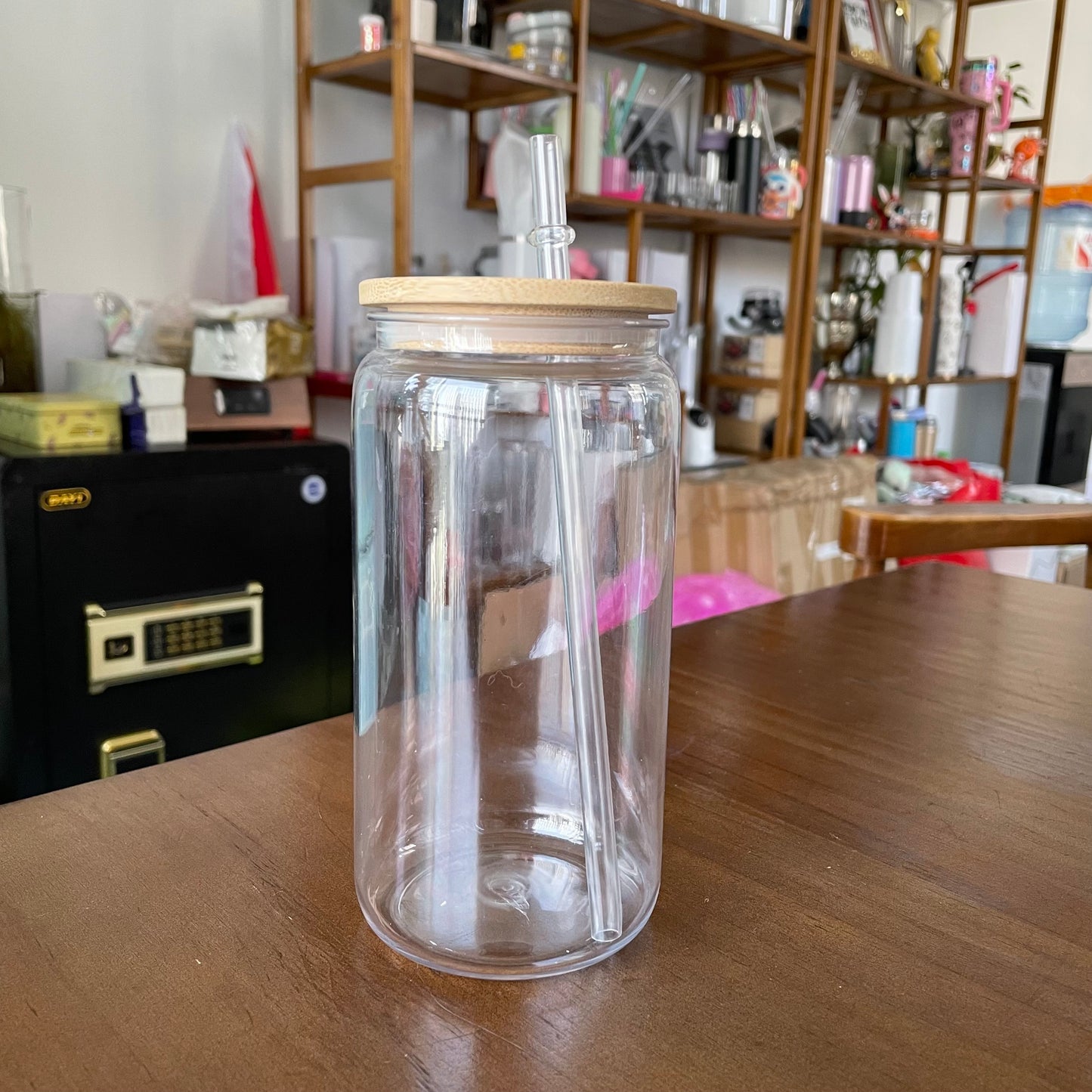 USA RTS Clear jelly macaron V2 16oz plastic cans with colorful lids_miki