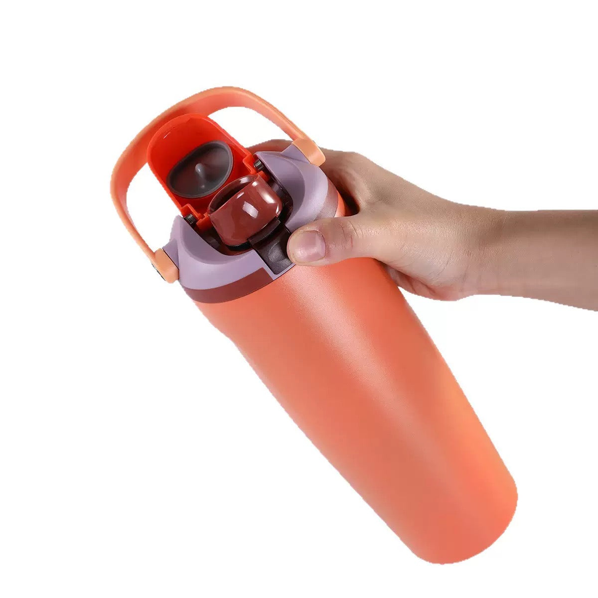 30oz Owala style water bottles with lid and carry strap _miki