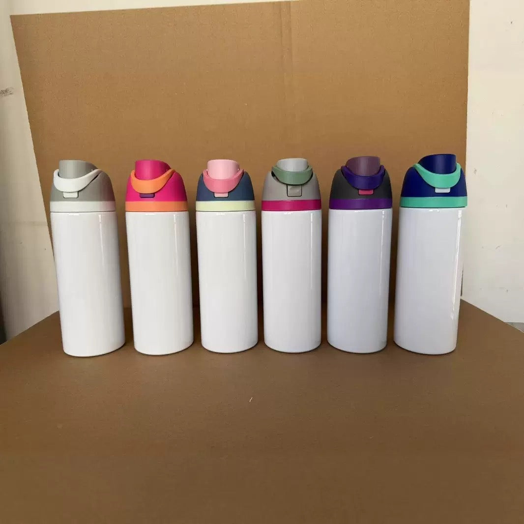 Owala style white Sublimation 16oz 19oz 24oz 32oz water bottles _miki